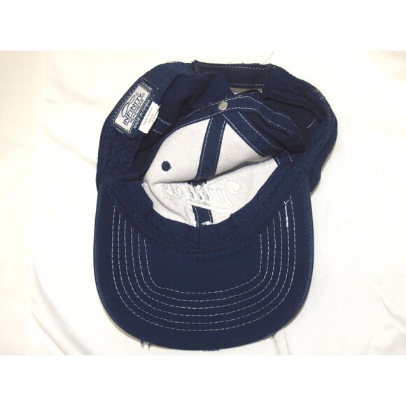 Miller High Life Beer Hat Pinstripes Pink Showing through Distressed Look NEW - Picture 3 of 6